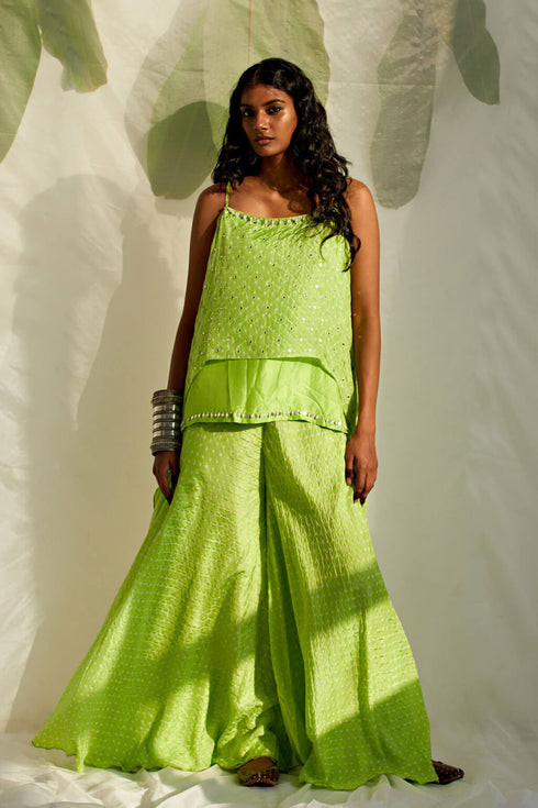 Spaghetti Bandhni Sharara Set