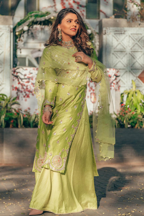 Sharara Set With Gota Mor Motifs