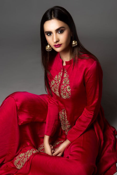 Lotus Embroidered Dress