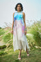 Flowy Blue & off white Radient Dress