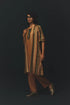 Beige Gajji Satin Jacket Set