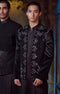 Black Sherwani Set