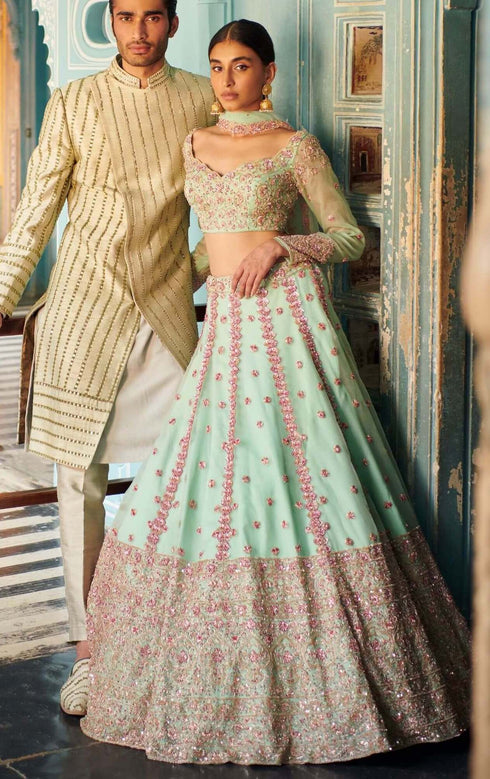 Mint Green Lehenga