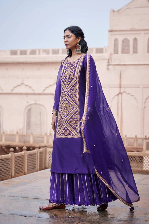Peacock Signature Sharara Set
