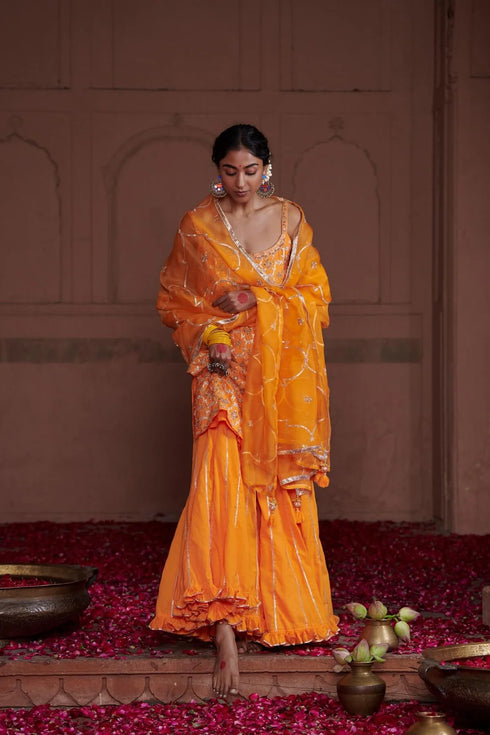 Saarang Sleeveless Signature Sharara Set