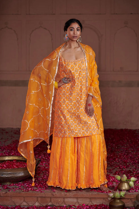 Saarang Sleeveless Signature Sharara Set