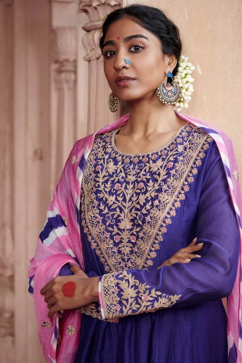 Leheriya Mughal Gharara Set