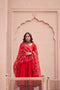 Anarkali With Heavy Jaal Dupatta