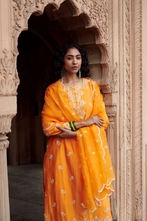 Resham and Moti Kurta Set