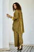 Yellow Green Linen Kurta Set