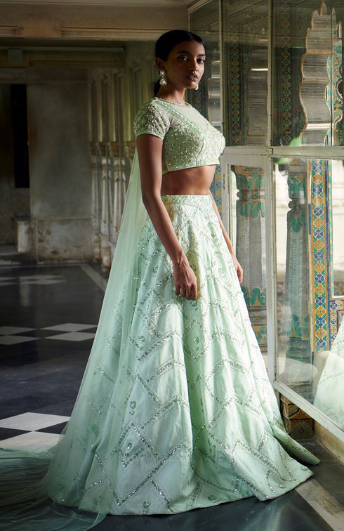 Mint Green Lehenga