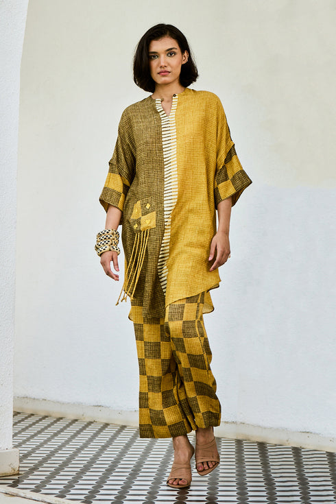 Yellow Green Kurta Set