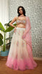 Summer Love : Shaded White To Pink Embellished Lehenga Set