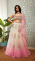 Summer Love : Shaded White To Pink Embellished Lehenga Set