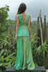 Aqua Green Chinon Chiffon Pant Set