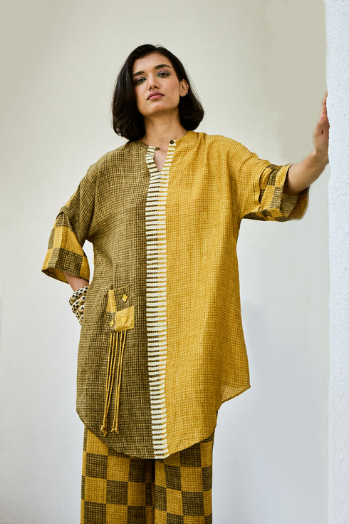 Yellow Green Kurta Set