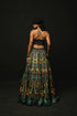 Charcoal Linen Satin Jacket Lehenga Set