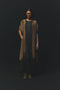 Grey Linen & Crepe Satin Jacket Set