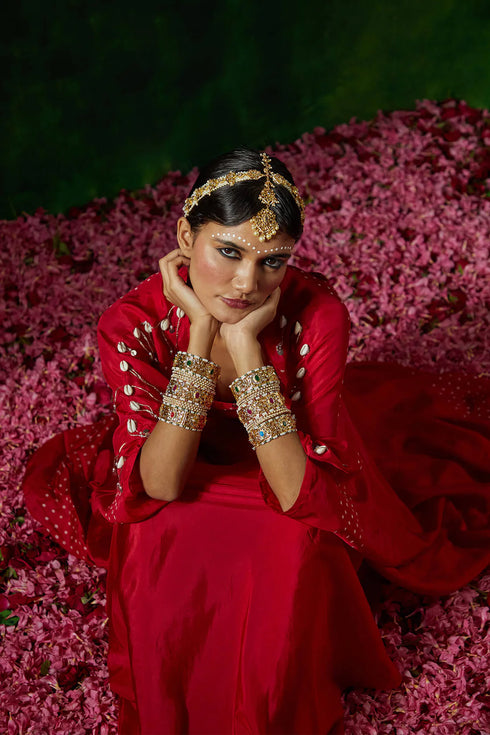 Scarlet Red Cape Set