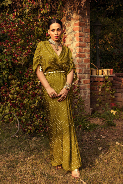 Kimono Bandhni Dress