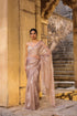 Vaayu Taupe Applique Corset Saree Set