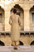 Vaayu Beige Phool Patti Kurta Set