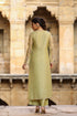 Vaayu Green Phool Kurta Set