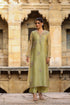 Vaayu Green Phool Kurta Set