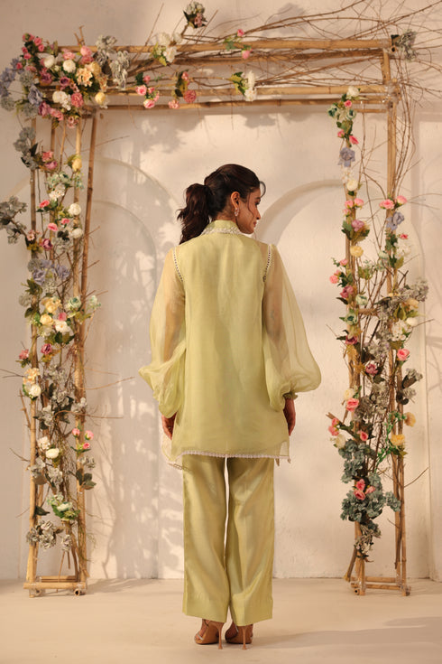Vaayu Green Jacket Co-ord Set