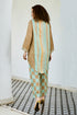 Linen Kurta Set With Checked Pants