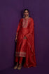 Straight Kurta Set With Zari Embroidery