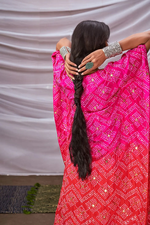 Ombré Bandhani Kaftan