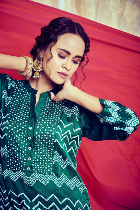 Bandhni Kurta With Pants