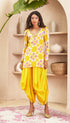Ambre Yellow Tunic with Dhoti Pant Set