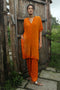 Orange Crepe Co-Ord Set
