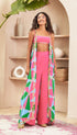 Gabriella Pink Pant & Bustier with Multi Colour Jacket Set