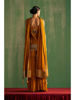 Shruti Mustard Kurta Sharara Set
