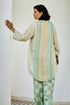 Off white Linen Kurta Set With Checked Pants
