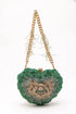 Isa Beaded Heart Clutch – Jade Green