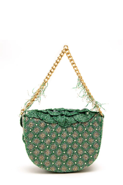 Coco Beaded Sling – Jade Green
