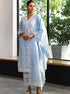 Salisbury Kurta With Multi Lace Slim Pants With Dupatta