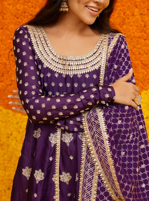 Palki Anarkali Set With Dupatta