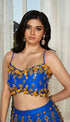 Night Bling : Electric Blue Embellished Half Lehenga