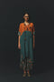 Blue Crepe Textured Tunic Set