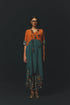 Blue Crepe Textured Tunic Set