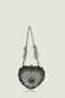 Isa Beaded Heart Clutch – Silver