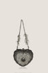 Isa Beaded Heart Clutch – Silver