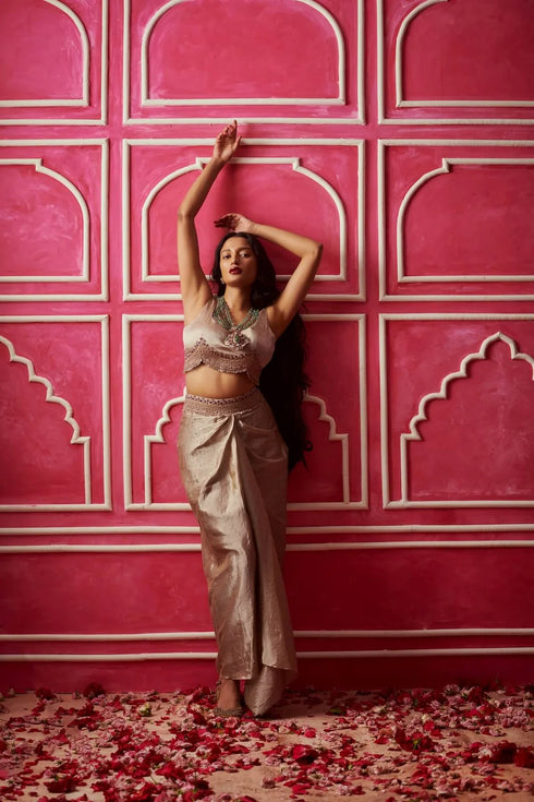 Gharchola Cape Skirt Set