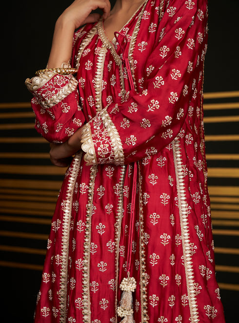 Patola Anarkali Kurta Set With Dupatta