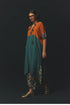 Blue Crepe Textured Tunic Set